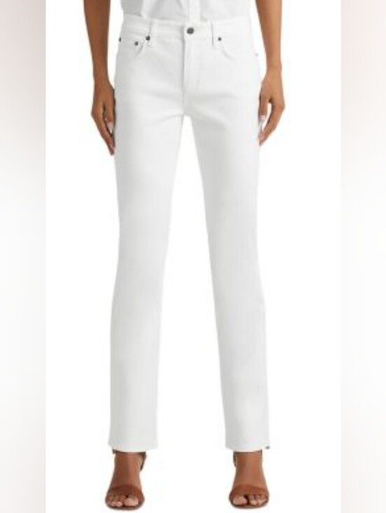 Ralph Lauren Denim - Ralph Lauren Women's White Straight-Leg Jeans